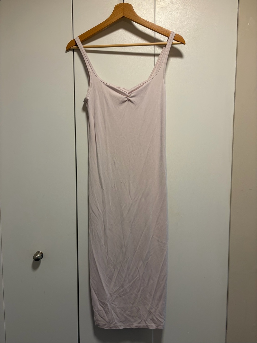 Wilfred Aritzia Light Pink Slip Midi Dress